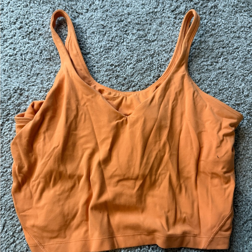 Orange lululemon align tank size 12